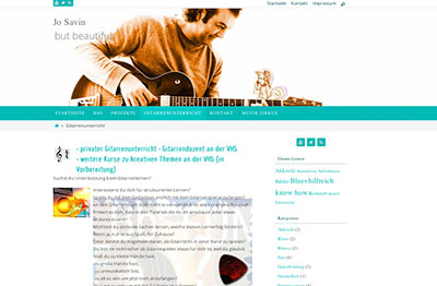 Webdesign für JoSavin Gitarrist